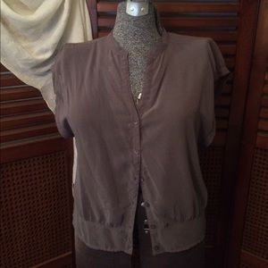 Frenchi Gray Sheer top size L